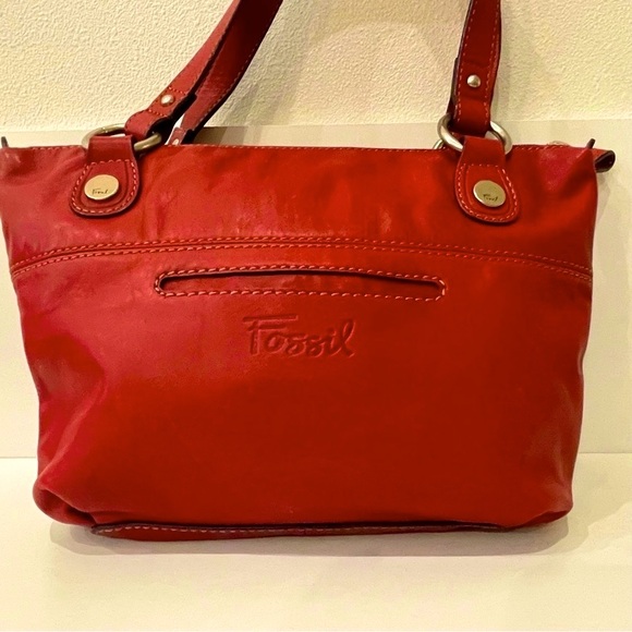 Fossil Handbags - Fossil Red soft Leather Handbag